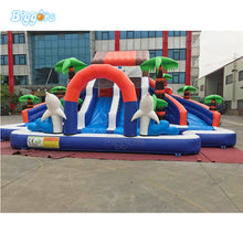 Load image into Gallery viewer, YARD Rainforest Bounce House Inflatable Summer Water Pool Slide PVC Material with Blower
