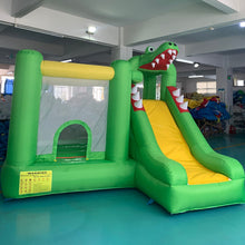 Load image into Gallery viewer, YARD Green Dinosaur Bounce House Inflatable Slide
