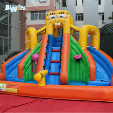 Load image into Gallery viewer, YARD SpongeBob Dual Inflatable Water Slide Bounce House PVC Material with Blower for Sale
