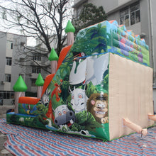 Load image into Gallery viewer, YARD Happy Jungle Animals Bounce House Inflatable Slide
